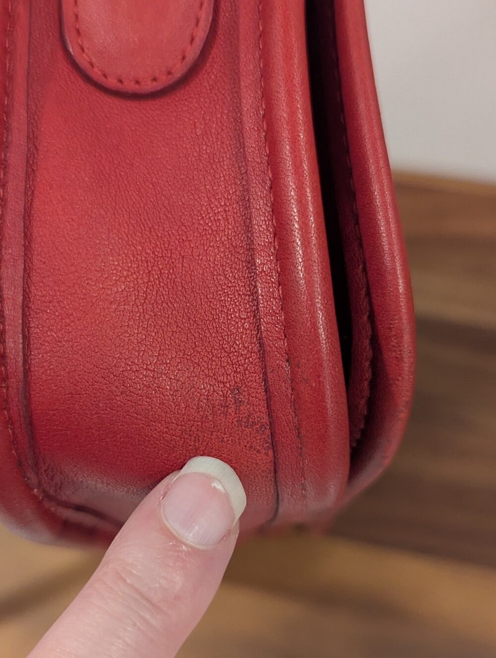 ♥️ Red Vintage Pocket Purse #9755 - Picture 10 of 15